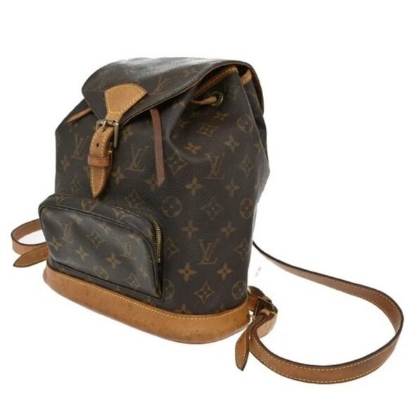LOUIS VUITTON Montsouris MM Backpack Bag Monogram Leather Brown M51136 72CA328 main image 10